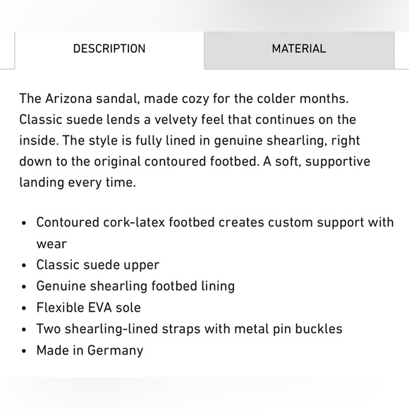 NWT Birkenstock Arizona Shearling Suede Leather Slide in Stone Coin - Picture 12 of 15